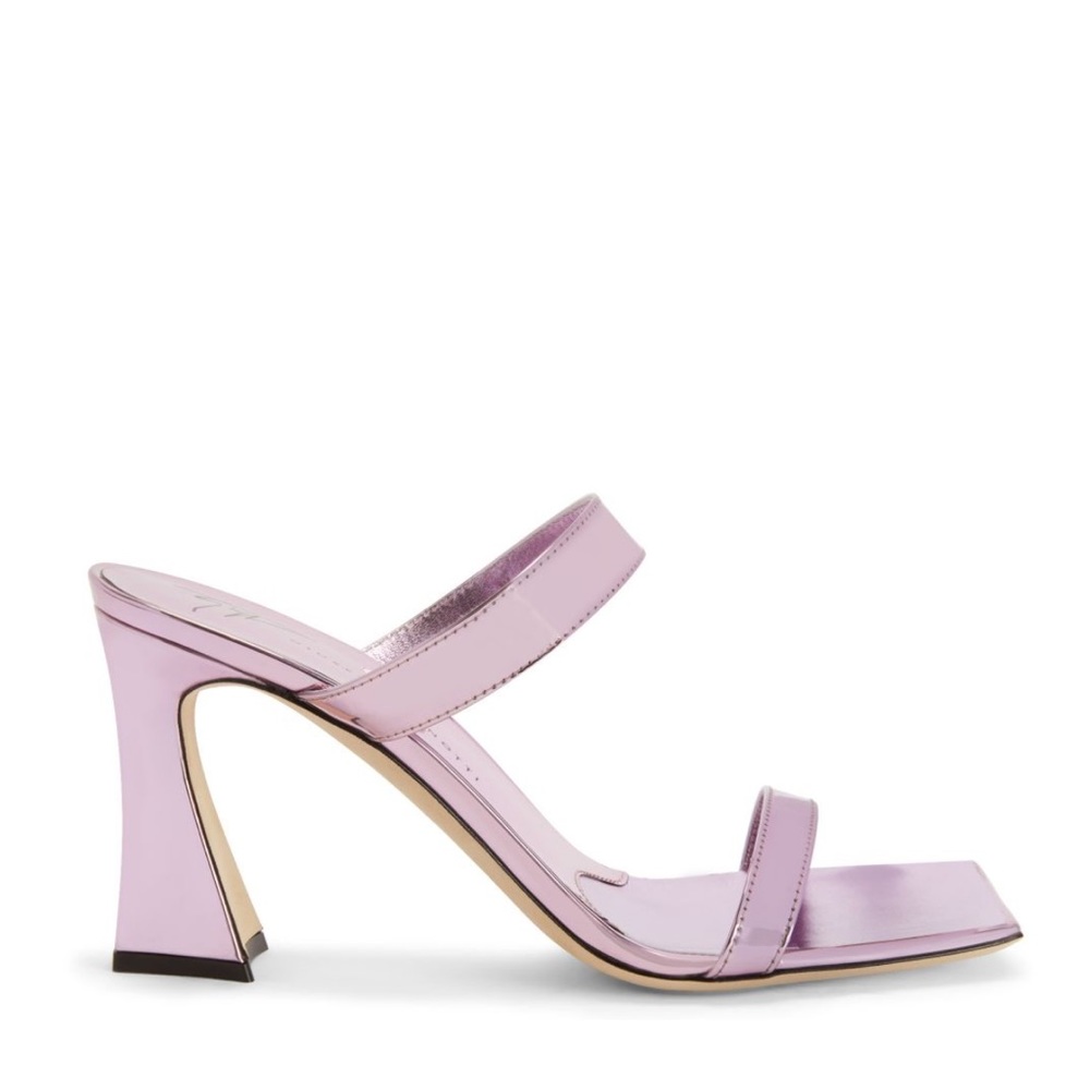 Giuseppe Zanotti Flaminia Metallic Pink Sandals Mules Size 41